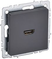 Розетка HDMI без рамки IEK Brite РHDMI-0-БрГ 1-м. графит картинка